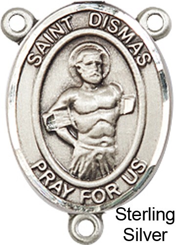 St. Dismas Rosary Centerpiece Sterling Silver or Pewter - Sterling Silver