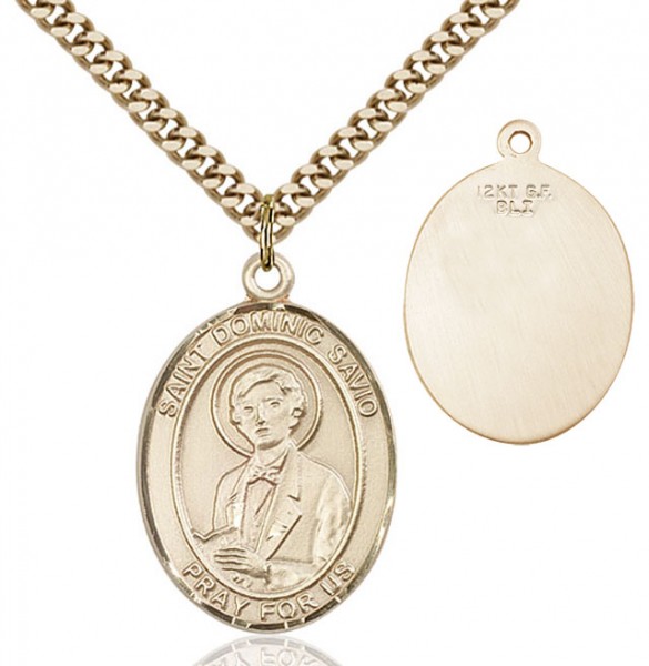 Oval Saint Dominic Savio Medal - 14KT Gold Filled