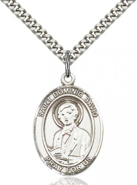 Oval Saint Dominic Savio Medal - Pewter