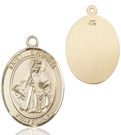 St. Dymphna Medal - 14K Solid Gold