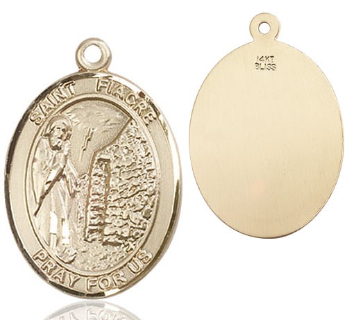 St. Fiacre Medal - 14K Solid Gold