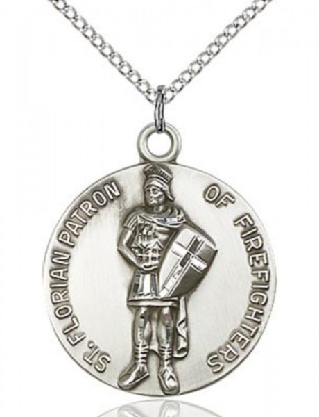 St. Florian Medal - Sterling Silver