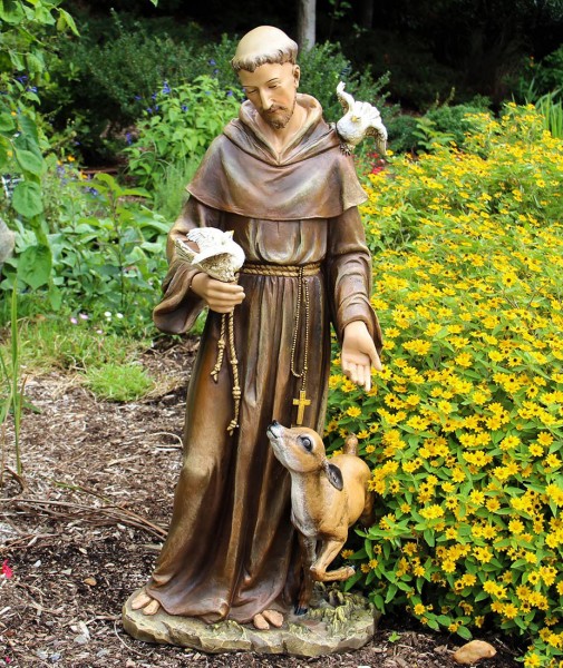 St. Francis Statue - 36.5 inch - Multi-Color