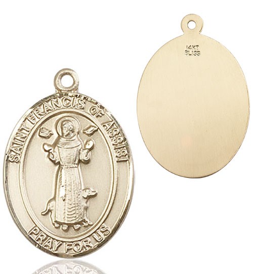 St. Francis of Assisi Medal - 14K Solid Gold