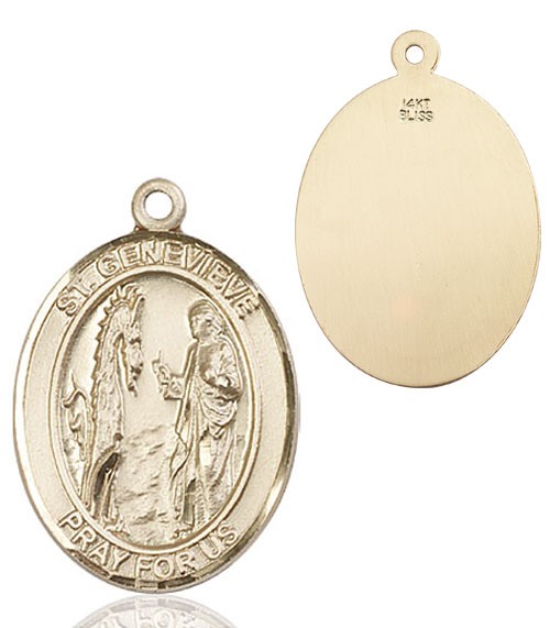 St. Genevieve Medal - 14K Solid Gold
