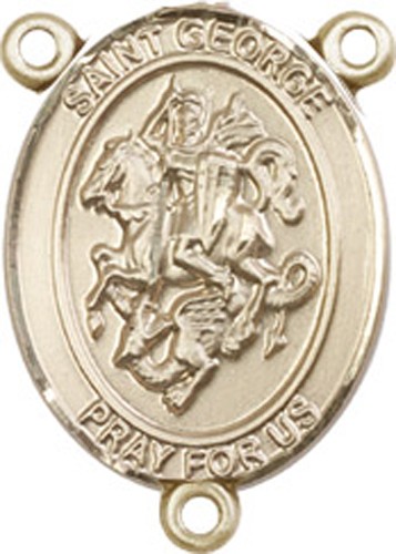 St. George Rosary Centerpiece Sterling Silver or Pewter - 14KT Gold Filled