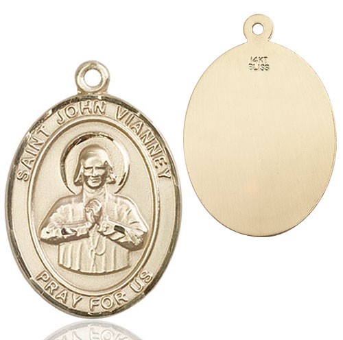 St. John Vianney Medal - 14K Solid Gold