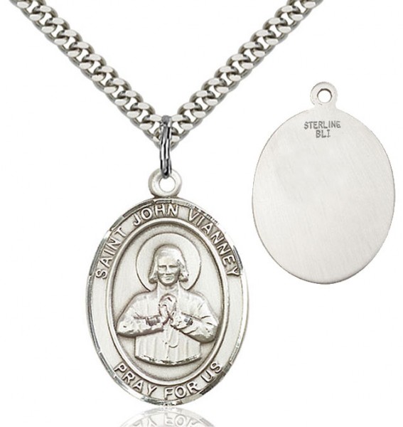 St. John Vianney Medal - Sterling Silver