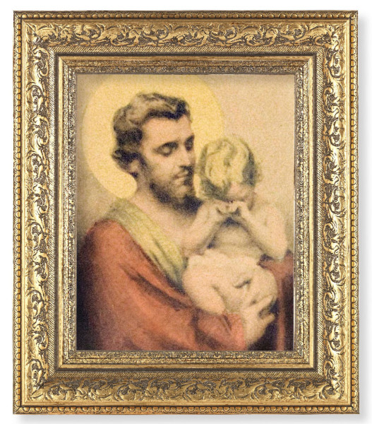 St. Joseph with Crying Jesus 8x10 Framed Print Under Glass - #115 Frame