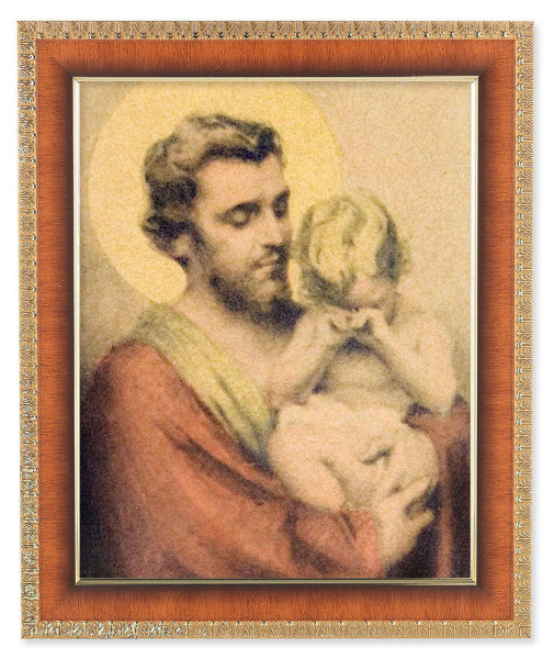 St. Joseph with Crying Jesus 8x10 Framed Print Under Glass - #122 Frame