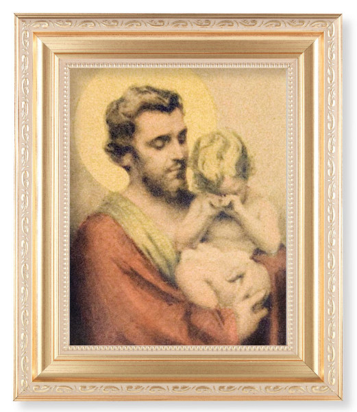 St. Joseph with Crying Jesus 8x10 Framed Print Under Glass - #138 Frame