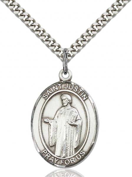 St. Justin Medal - Pewter