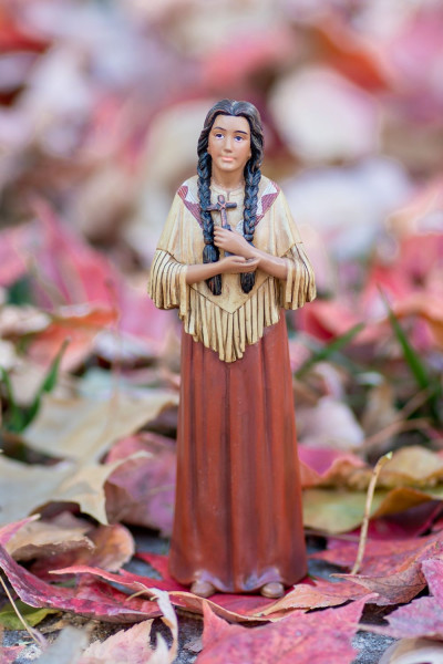 St Kateri Tekakwitha Statue 6&quot; - Multi-Color Browns