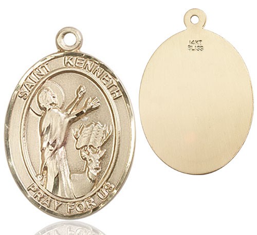 St. Kenneth Medal - 14K Solid Gold