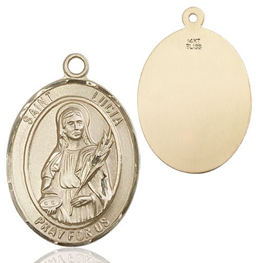 St. Lucia of Syracuse Medal - 14K Solid Gold