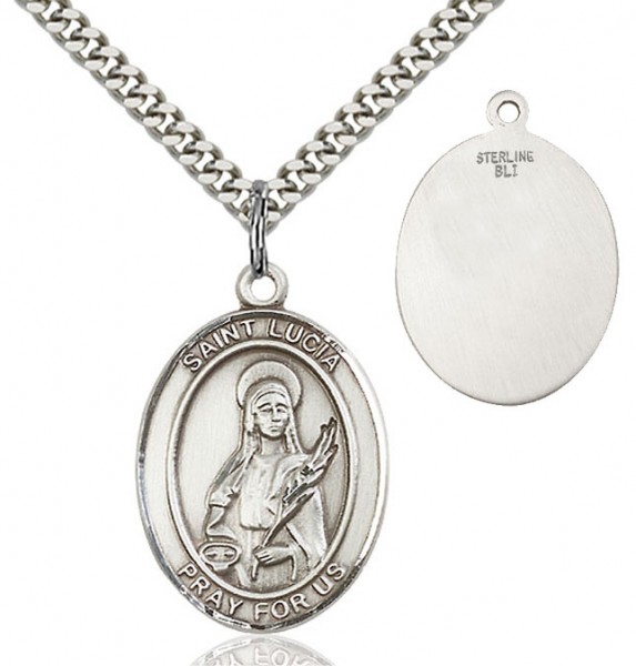 St. Lucia of Syracuse Medal - Sterling Silver