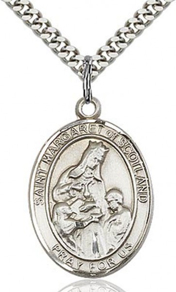 St. Margaret of Scotland Pendant - Sterling Silver