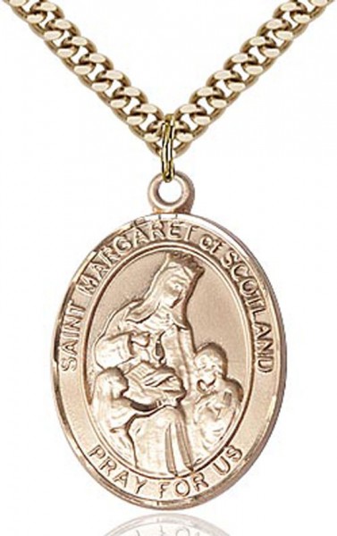 St. Margaret of Scotland Pendant - 14KT Gold Filled