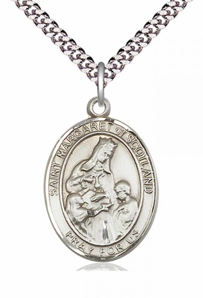St. Margaret of Scotland Pendant - Pewter