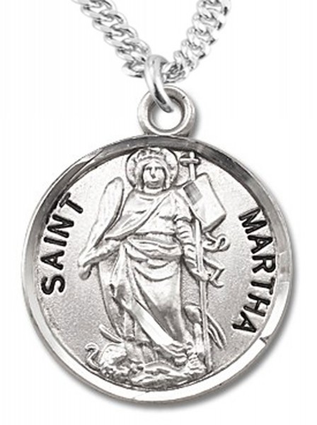 St. Martha Medal - Sterling Silver