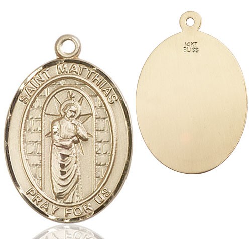 St. Matthias the Apostle Patron Saint Medal - 14K Solid Gold
