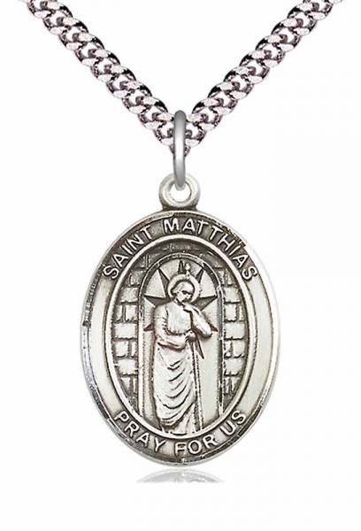 St. Matthias the Apostle Patron Saint Medal - Pewter