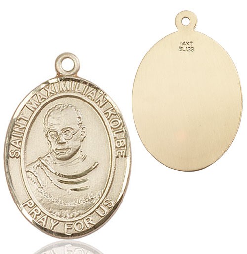 St. Maximilian Kolbe Medal - 14K Solid Gold