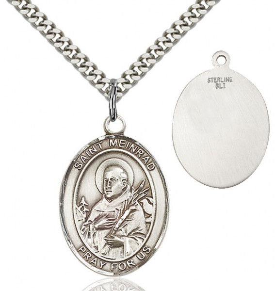 St. Meinrad of Einsideln Medal - Sterling Silver