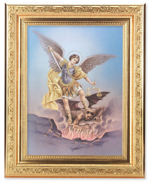 St. Michael 6x8 Print Under Glass - #162 Frame