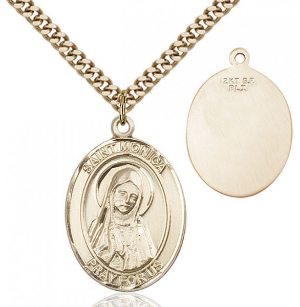 Oval Saint Monica Medal - 14KT Gold Filled