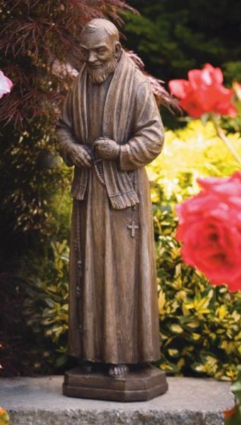 St. Padre Pio 25 Inches - Classic Iron Finish