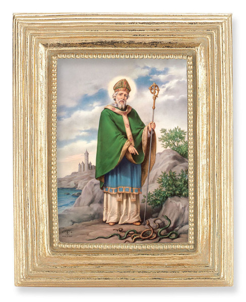 St. Patrick 2.5x3.5 Print Under Glass - Gold