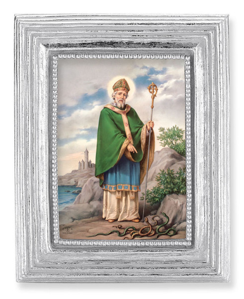 St. Patrick 2.5x3.5 Print Under Glass - Silver