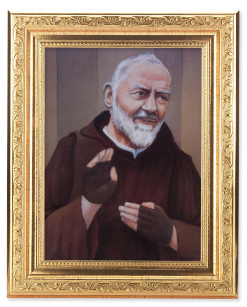 St. Pio 6x8 Print Under Glass - #162 Frame