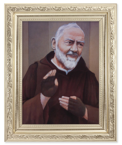 St. Pio 6x8 Print Under Glass - #163 Frame