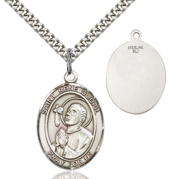 St. Rene Goupil Medal - Sterling Silver