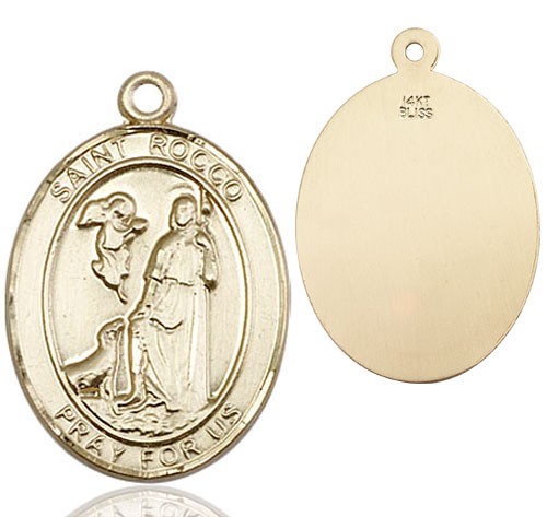 St. Rocco Medal - 14K Solid Gold