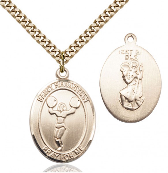 St. Sebastian Cheerleading Medal - 14KT Gold Filled