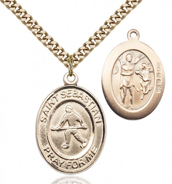 St. Sebastian Field Hockey Medal - 14KT Gold Filled