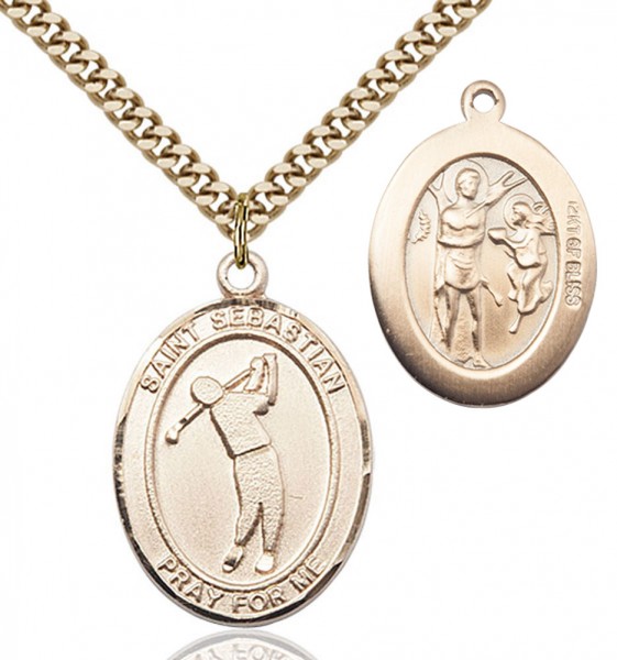 St. Sebastian Golf Medal - 14KT Gold Filled
