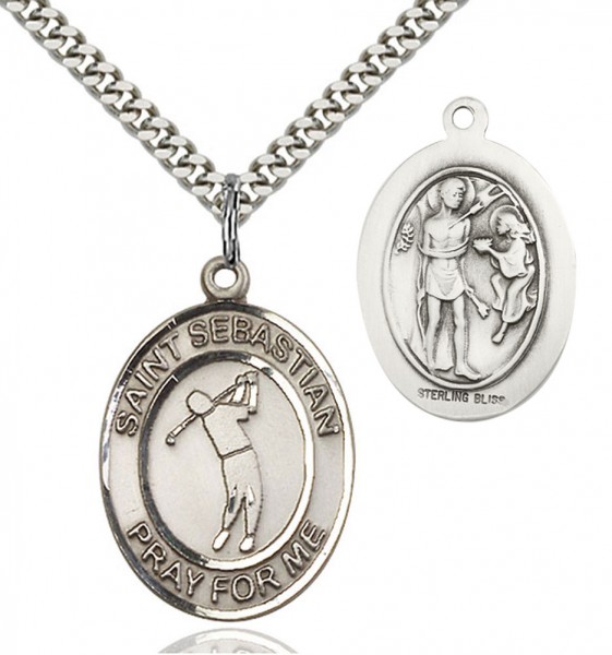 St. Sebastian Golf Medal - Sterling Silver