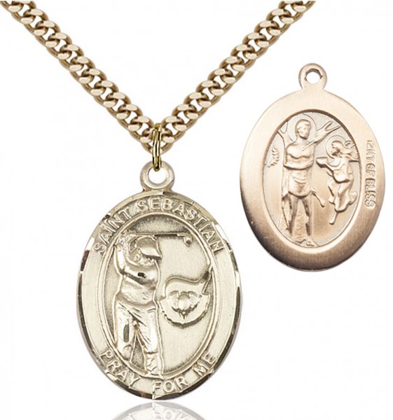 St. Sebastian Golf Medal - 14KT Gold Filled