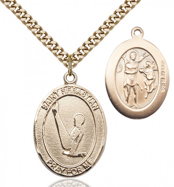 Men's St. Sebastian Gymnastics Medal - 14KT Gold Filled