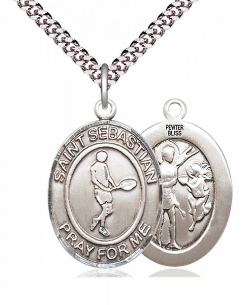 St. Sebastian Tennis Medal - Pewter