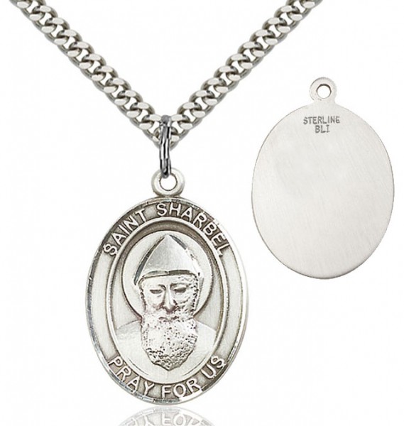 St. Sharbel Medal - Sterling Silver