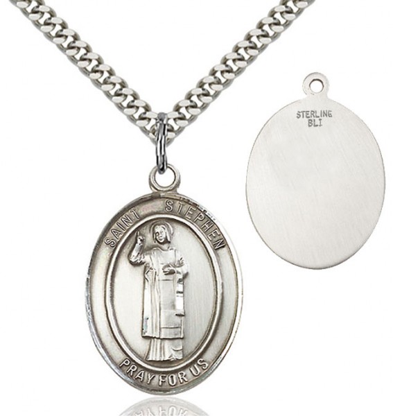 St. Stephen the Martyr Medal - Sterling Silver