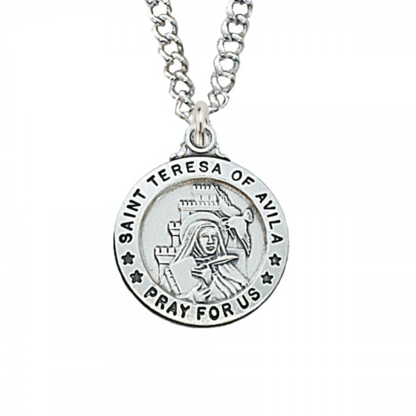 St. Teresa of Avila Medal - Smaller - Silver
