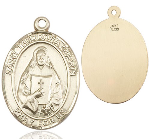 St. Theodora Guerin Medal - 14K Solid Gold