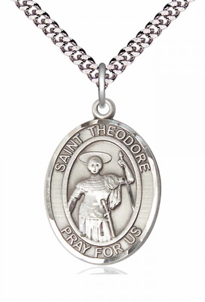 St. Theodore Stratelates Pendant - Pewter