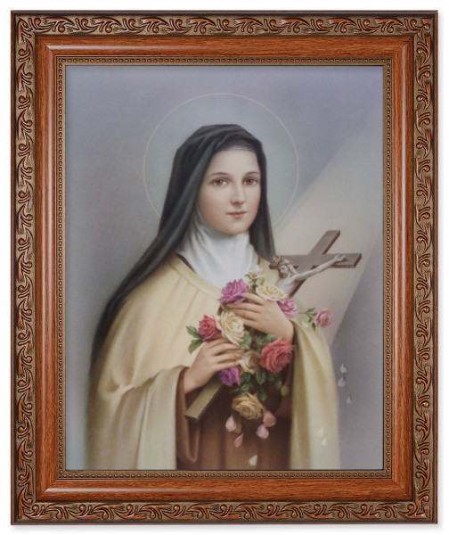 St. Therese 8x10 Framed Print Under Glass - #161 Frame